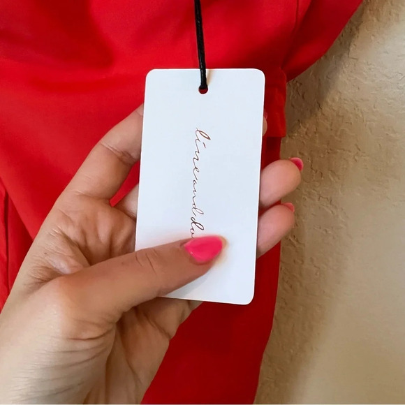 NWT Line and Dot Ruffle Tie back dress - Picture 3 of 5